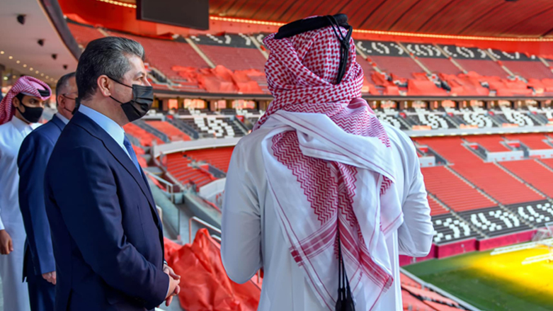 بازدید مسرور بارزانی از استادیوم ورزشی البیت در قطر